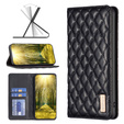 Pattintható tok a Xiaomi Redmi Note 13 Pro 4G / Xiaomi Redmi Note 14S / Xiaomi Poco M6 Pro 4G, Wallet, BINFEN COLOR, fekete