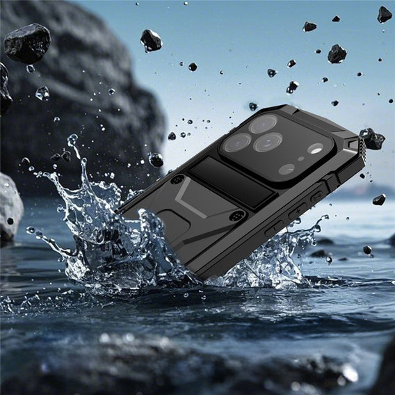 R-JUST tok állvánnyal és beépített üveggel iPhone 17 Pro készülékhez