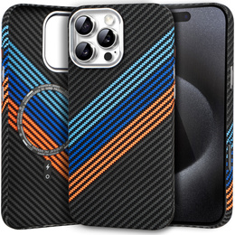 Tok iPhone 15 Pro, Carbon Fiber MagSafe, sötétkék