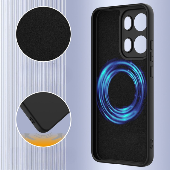 Telefontok a Oppo Reno13 Pro 5G, Silicone MagSafe, fekete