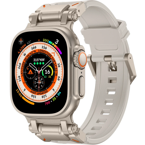 ERBORD ProTech szíj Apple Watch 1/2/3/4/4/5/6/7/8/9/SE/Ultra/Ultra 2 42/44/45/49MM, fehér öv