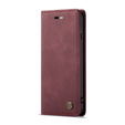 CASEME tok iPhone 7/8/SE 2020/SE 2022, Leather Wallet Case, bordó
