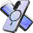 Tok Samsung Galaxy A36-hoz, Electro MagSafe, fekete + üveg a képernyőhöz