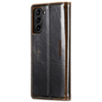 Pattintható tok a Samsung Galaxy S23, ERBORD Waxy Wallet, barna