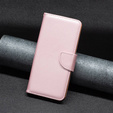 Pattintható tok a Samsung Galaxy M33 5G, Wallet Litchi Magnet, rózsaszín rose gold