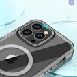 Tok iPhone 16 Pro Max, Shockproof Hybrid, fóliával, MagSafe-hoz, szürke