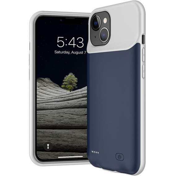 6500mAh akkumulátor tok iPhone 13, kék