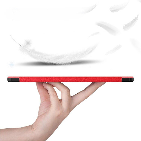 Tok Samsung Galaxy Tab S9 Plus, Smartcase tolltartóval, piros