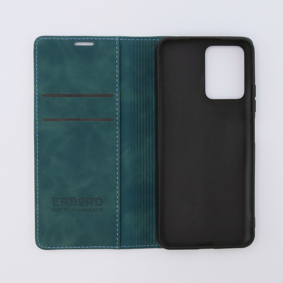 Telefontok a Xiaomi Redmi Note 12 5G / Poco X5 5G, ERBORD Vintage, pénztárca patenttal, kék