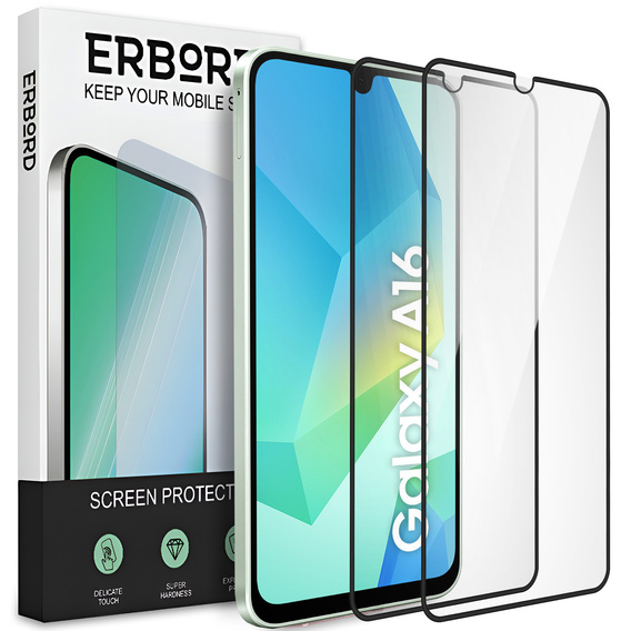 2x edzett üveg ERBORD 3D a Samsung Galaxy A16 5G teljes képernyő