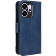 Flap tok Oppo Reno 14F, kártya slot, pénztárca, tengerészkék
