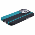 Tok iPhone 16 Pro Max, Carbon Fiber MagSafe, fekete / kék