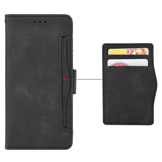 Pattintható tok a Realme 14X / Realme C75, Card Slot, fekete