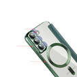 Pattintható tok a Samsung Galaxy S22 5G, RFID Wallet MagSafe CamShield, zöld