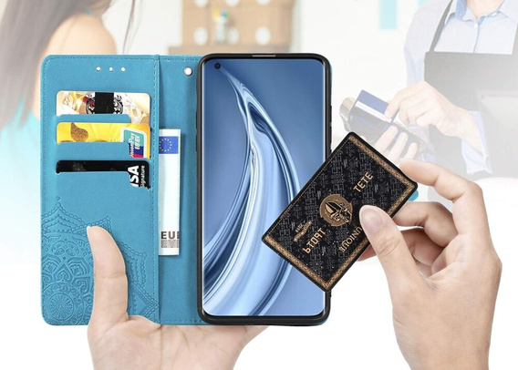Pattintható tok a Motorola Moto G85, Mandala, kék