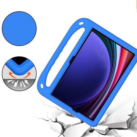 Gyermek tok Samsung Galaxy Tab S10 Lite / S10 FE / S9 FE, fogantyúval, kék