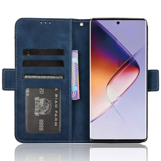 Pattintható tok a Infinix Note 40 Pro Plus, Card Slot, sötétkék
