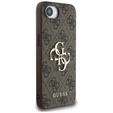 GUESS Telefontok a iPhone 16E, 4G Big Metal Logo, barna