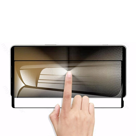 3D edzett üveg Sony Xperia 1 VI készülékhez, fekete keret