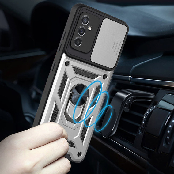 Telefontok a Samsung Galaxy M52 5G, CamShield Slide, ezüst