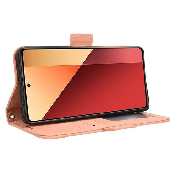 Pattintható tok a Xiaomi Redmi Note 13 Pro 4G / Xiaomi Redmi Note 14S / Xiaomi Poco M6 Pro 4G, Card Slot, rózsaszín