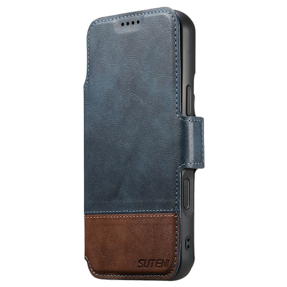 2 az 1-ben flip tok iPhone 17 Pro-hoz, SUTENI, MagSafe, kék