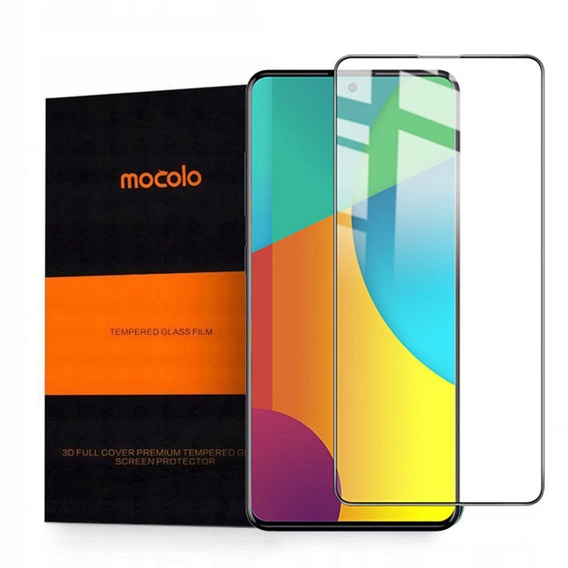 Mocolo Full Glue edzett üveg a következőkhöz Samsung Galaxy A71, fekete keret