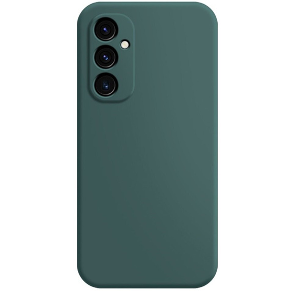 A tok Samsung Galaxy A25 5G, Silicone Lite, sötétzöld + 9H üveg