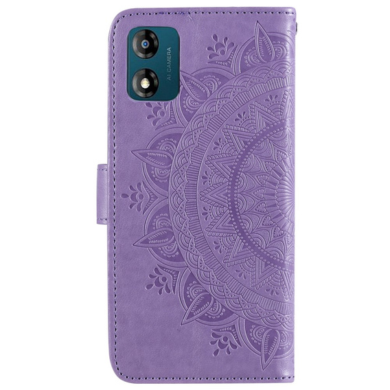 Pattintható tok a Motorola Moto E13, Mandala Flower, lila