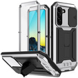 Páncélozott tok a Samsung Galaxy S22, R-JUST CamShield Slide, ezüst