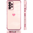 Telefontok a Samsung Galaxy A52/A52S, Electro heart, rózsaszín rose gold