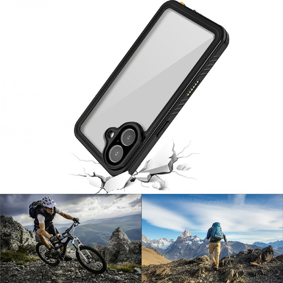 Tojás iPhone 17, IP68 vízálló Redpepper, fekete