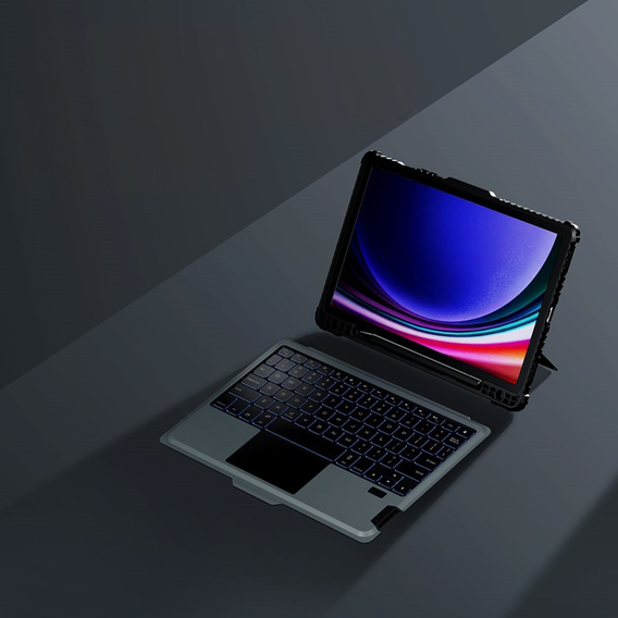 Tok + billentyűzet Galaxy Tab S9, NILLKIN Bumper Pen Slot, fekete