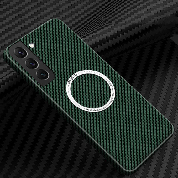 Telefontok a Samsung Galaxy S22 Plus, Magsafe Slim Carbon, zöld