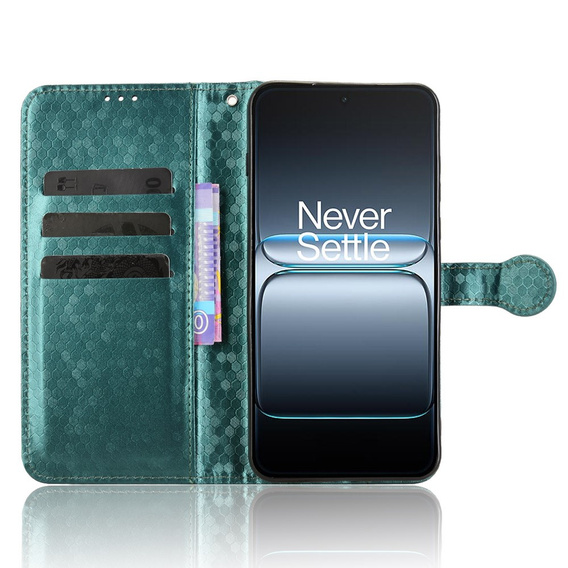 Flap tok OnePlus Nord 5, Wallet Rhombus, zöld