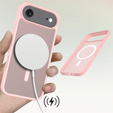 Matt tok iPhone Air készülékhez, MagSafe-hoz, áttetsző rózsaszínű
