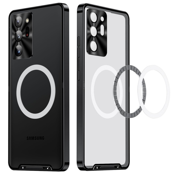 Kameravédő tok Samsung Galaxy Note 20 Ultra, CamShield MagSafe, átlátszó / fekete
