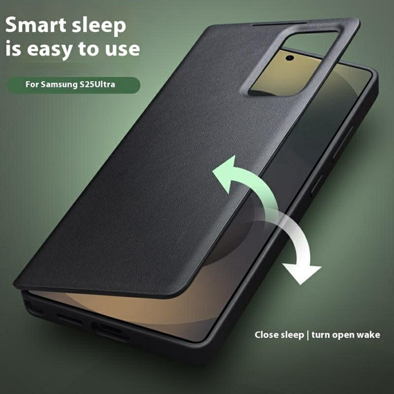 QIALINO bőr flip tok Samsung Galaxy S25 Ultra készülékhez