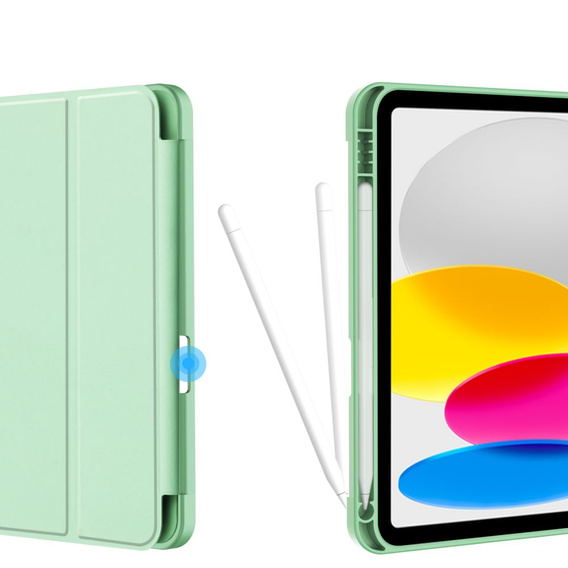Tok iPad 10.9 2022 10 Gen, Smart Pencil, tolltartóval, zöld