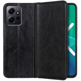 Telefontok a Xiaomi Redmi Note 12 4G, Wallet Litchi Leather, fekete