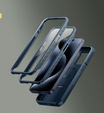 Páncélozott tok iPhone 15 Pro Max készülékhez, Dexnor CamProtect MagSafe, sötétkék (Két keret)