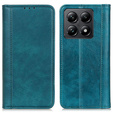 Telefontok a Xiaomi 14T, Wallet Litchi Leather, zöld