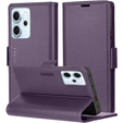 Tok Oppo Reno 14 F / 14 FS, ERBORD Glossy Litchi, pénztárca patenttal, lila