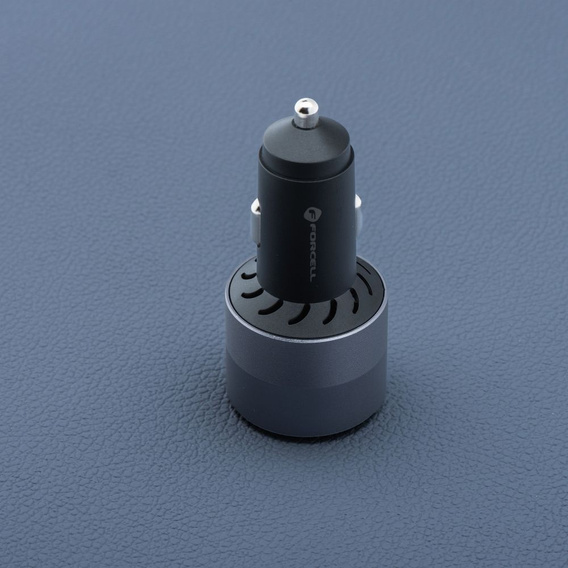 Forcell F-Energy Alu 85 W autós töltő, 2 × USB-C + USB-A, PD / QC 4.0 / SFC 2.0