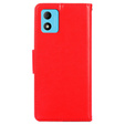 Pattintható tok a TCL 305i, PU Leather Wallet Case, piros