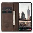 CASEME tok Samsung Galaxy S22 5G, Leather Wallet Case, kávé