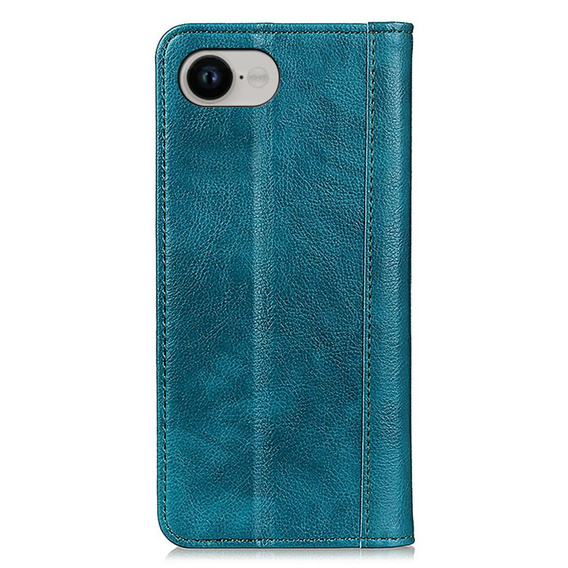 Telefontok a Iphone 16E, Wallet Litchi Leather, kék