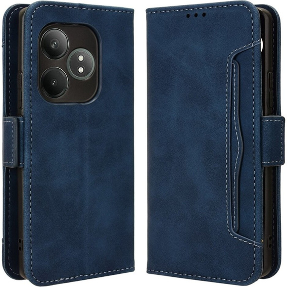 Pattintható tok a Realme GT 6 / 6T, Card Slot, sötétkék
