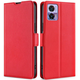 Pattintható tok a Motorola Edge 30 Neo 5G, Wallet Thin Magnet, piros