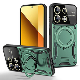 Páncélozott tok Xiaomi Redmi Note 13 Pro 4G / Xiaomi Redmi Note 14S / Xiaomi Poco M6 Pro 4G, CamShield MagSafe, zöld